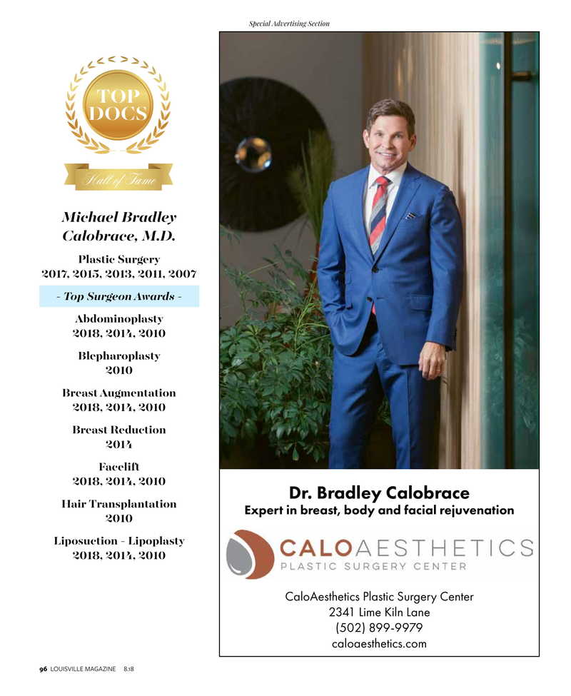 Dr. Calobrace Top Docs award